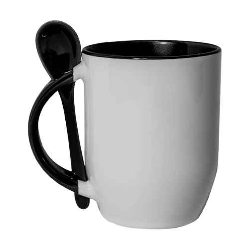 Two Tone Mug With Spoon
